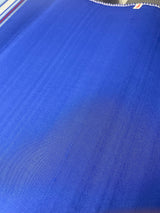 Silk Polyester Jacquard Stripes in Red Gray Blue