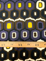 Cotton Batiste Printed Blue Geometric