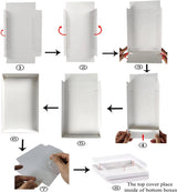 9.5" x 6" x 1.25" Transparent Clear lid White Bakery Boxes with Window Pastry Boxes for Strawberries, Cookies and Desserts