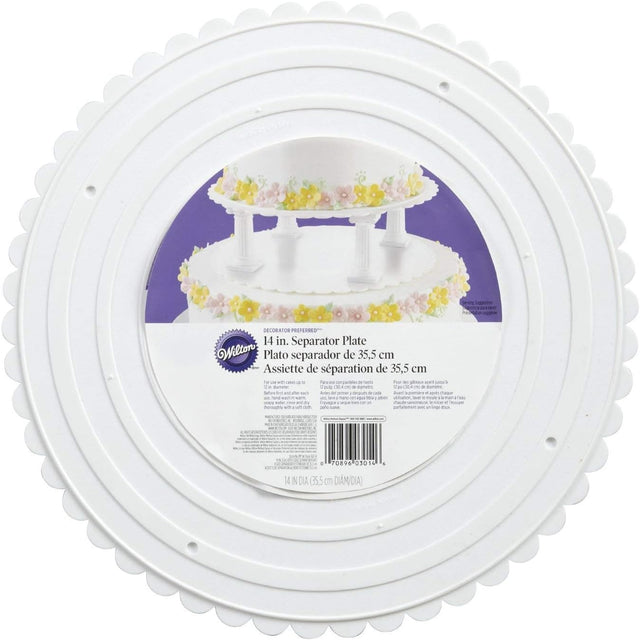 Wilton 14 Inch Scalloped Edged Round Separator Plates