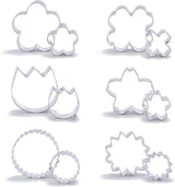 12-Piece Floral Cookie Cutter Set – Biscuit, Fondant & Pastry Cutters in Various Flower Shapes