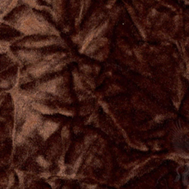 Chocolate Flocking Crushed Velvet Upholstery Fabric,