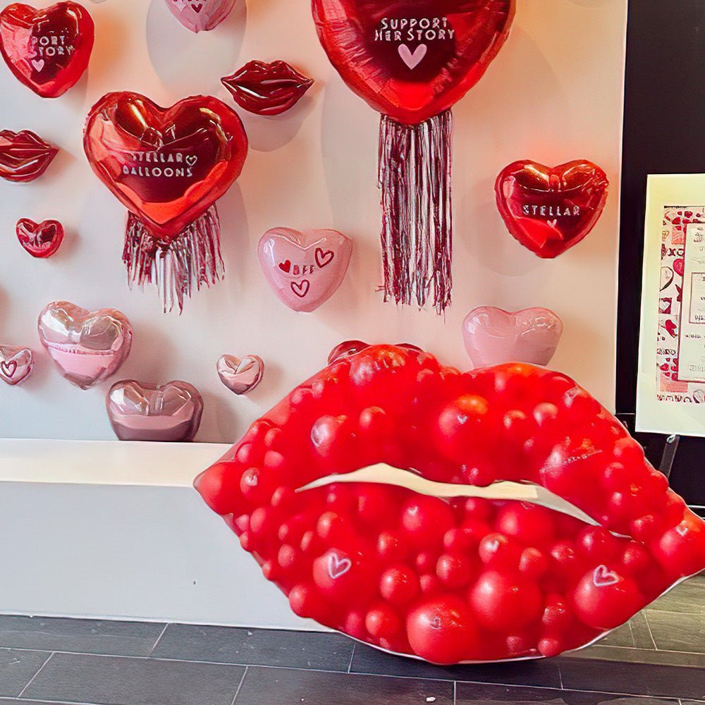 Lips Mosaic Frame Party Decoration