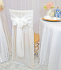 Chiffon Chiavari Chair Cover With Sash White