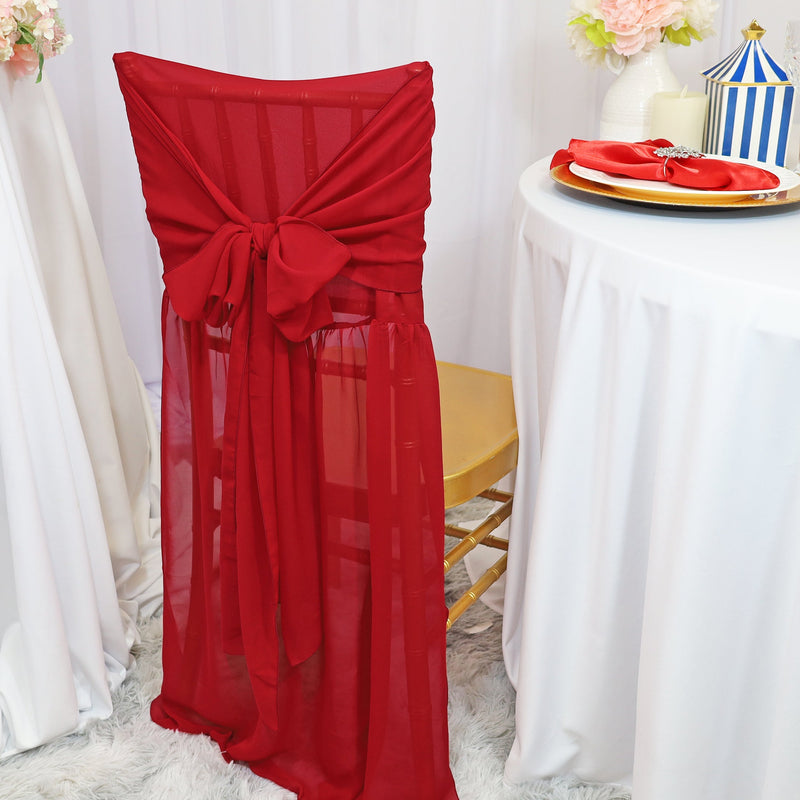 Chiffon Chiavari Chair Cover With Sash