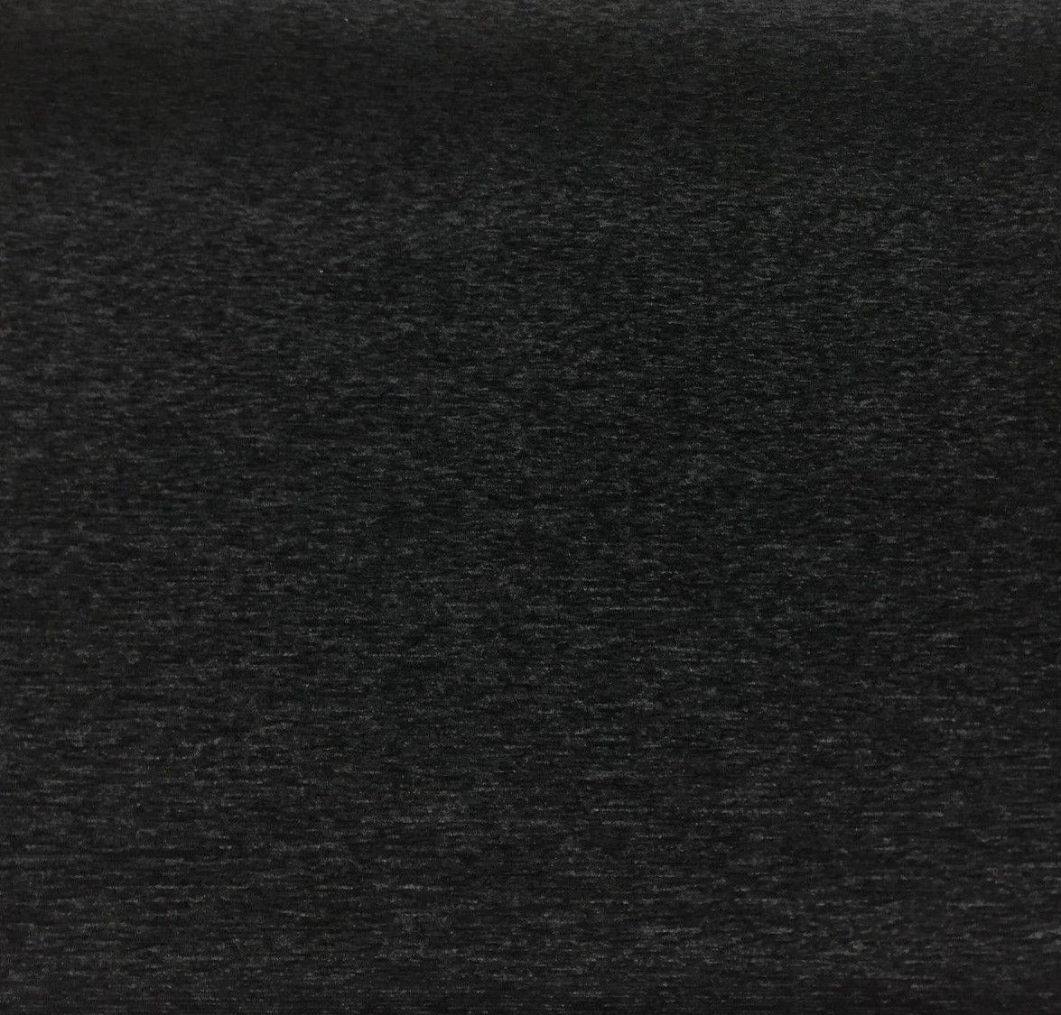 Black Heavy Chenille Backed Upholstery Fabric - Black, 56" Width (1 Yard)