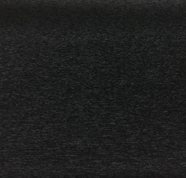 Black Heavy Chenille Backed Upholstery Fabric - Black, 56" Width (1 Yard)
