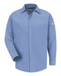 Bulwark Men's Concealed-Gripper Pocketless Work Shirt