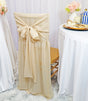 Chiffon Chiavari Chair Cover With Sash Champagne