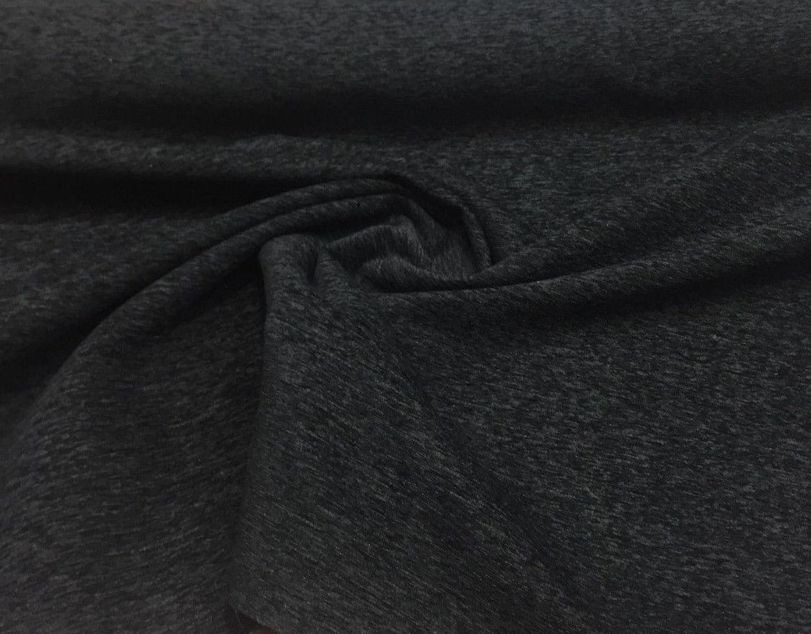Black Heavy Chenille Backed Upholstery Fabric - Black, 56" Width (1 Yard)