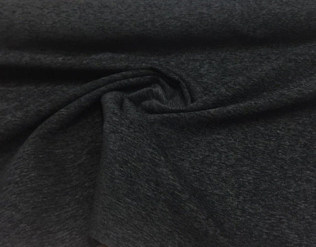 Black Heavy Chenille Backed Upholstery Fabric - Black, 56" Width (1 Yard)