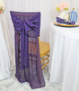 Chiffon Chiavari Chair Cover With Sash Eggplant