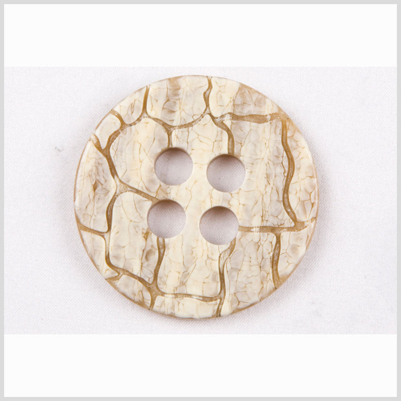 Beige Plastic Coat Button - 54L/34mm