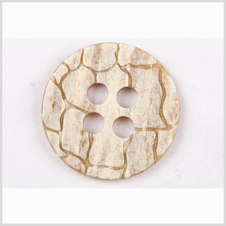 Beige Plastic Coat Button - 54L/34mm