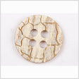 Beige and Brown Crackled 4-Hole Plastic Coat Button - 70L/44.5mm
