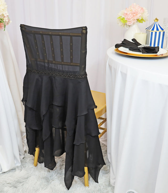 Chiffon Chiavari Chair Cover Black
