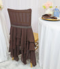 Chiffon Chiavari Chair Cover Chocolate