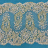 Corded Embroidered Lace Trim 12.5" Wide