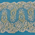 Embroidered Corded Lace Trim Gold Silver