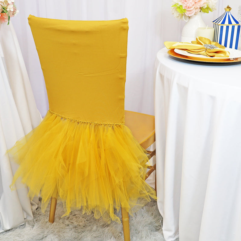 Spandex Chiavari Chair Cover Gold
