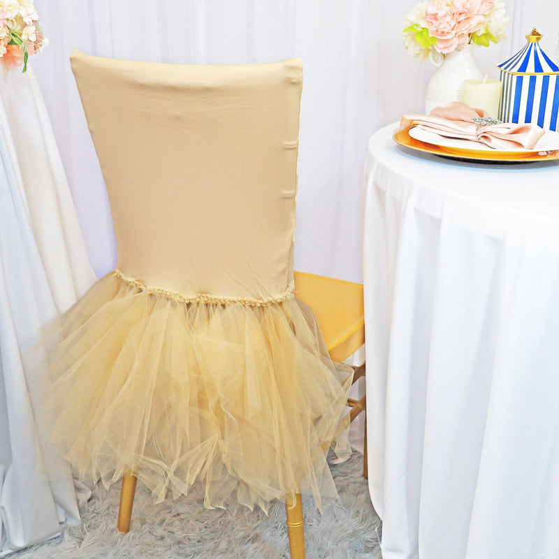 Spandex Chiavari Chair Cover Champagne