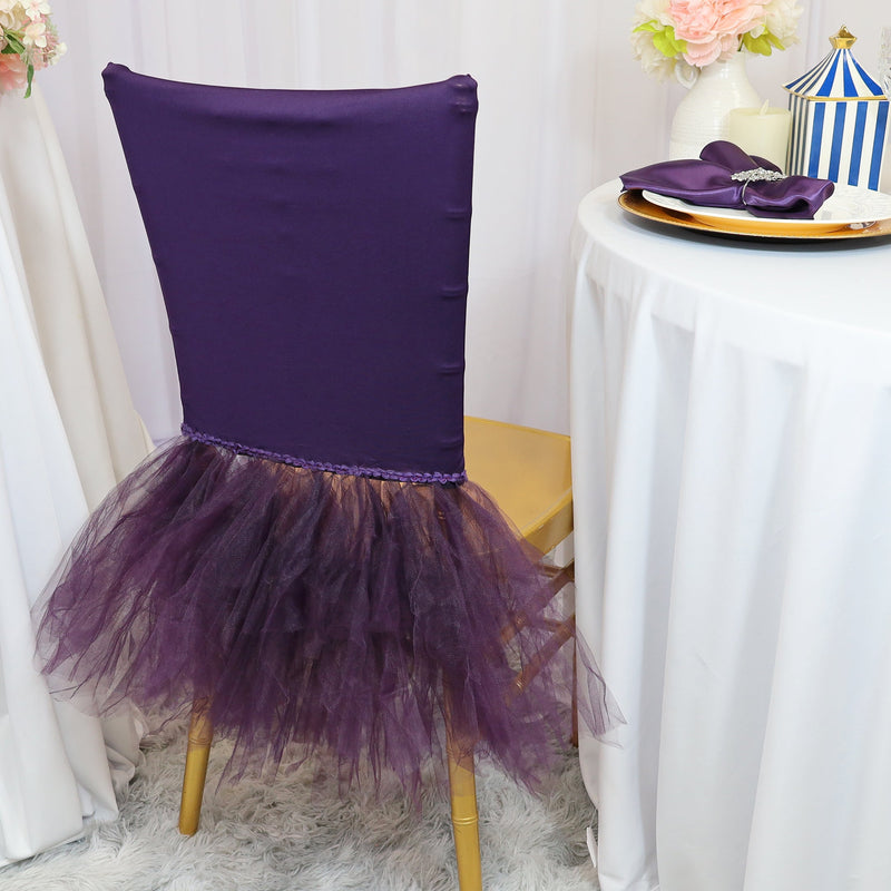 Spandex Chiavari Chair Cover Eggplant