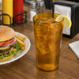 Winco Amber Pebbled Tumbler, 9-1/2 oz. - Pack of 12