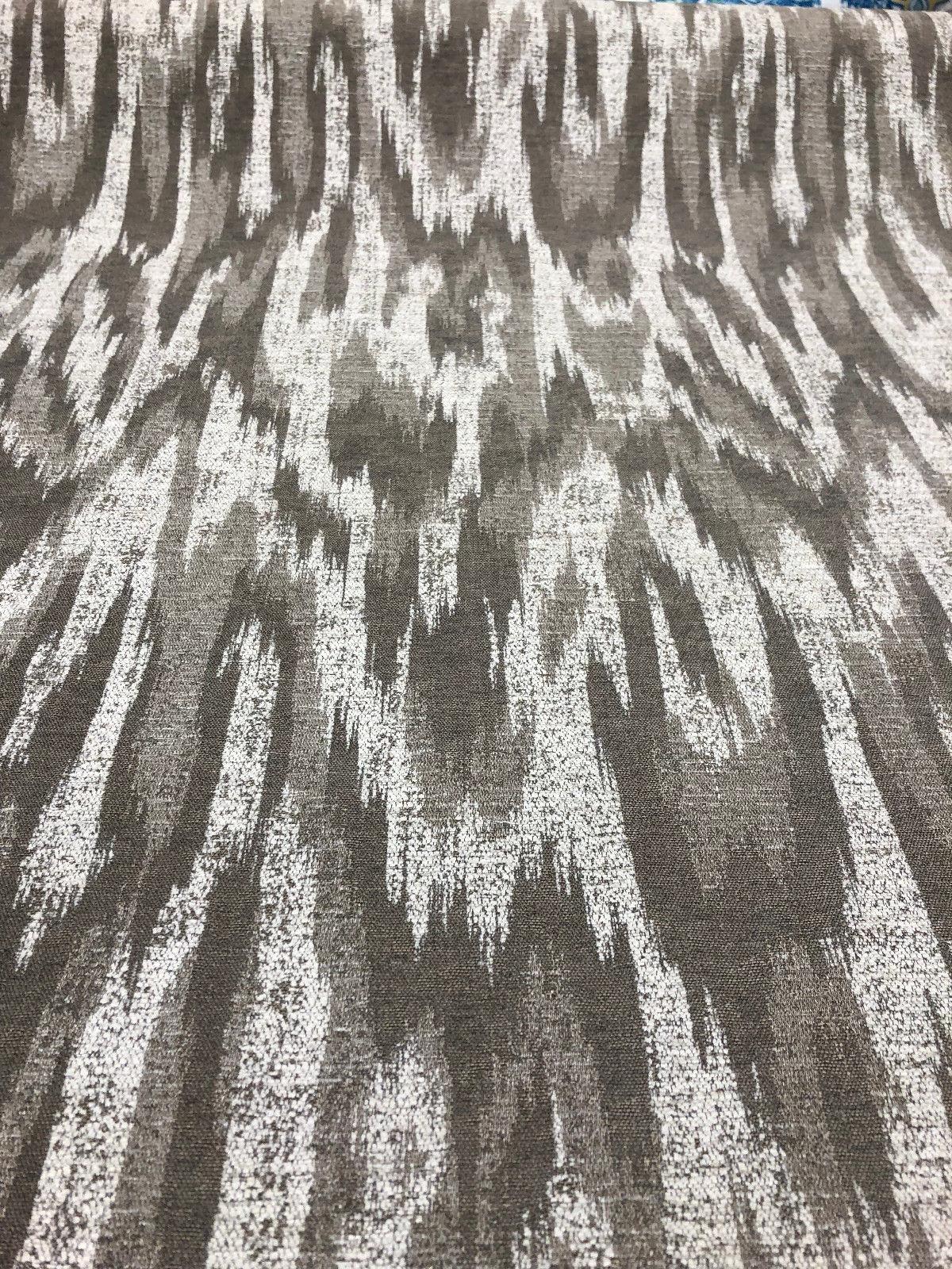 Modern Alyssa Linen Ikat Chenille Fabric - Alyssa Pattern, 58" Width (1 Yard)
