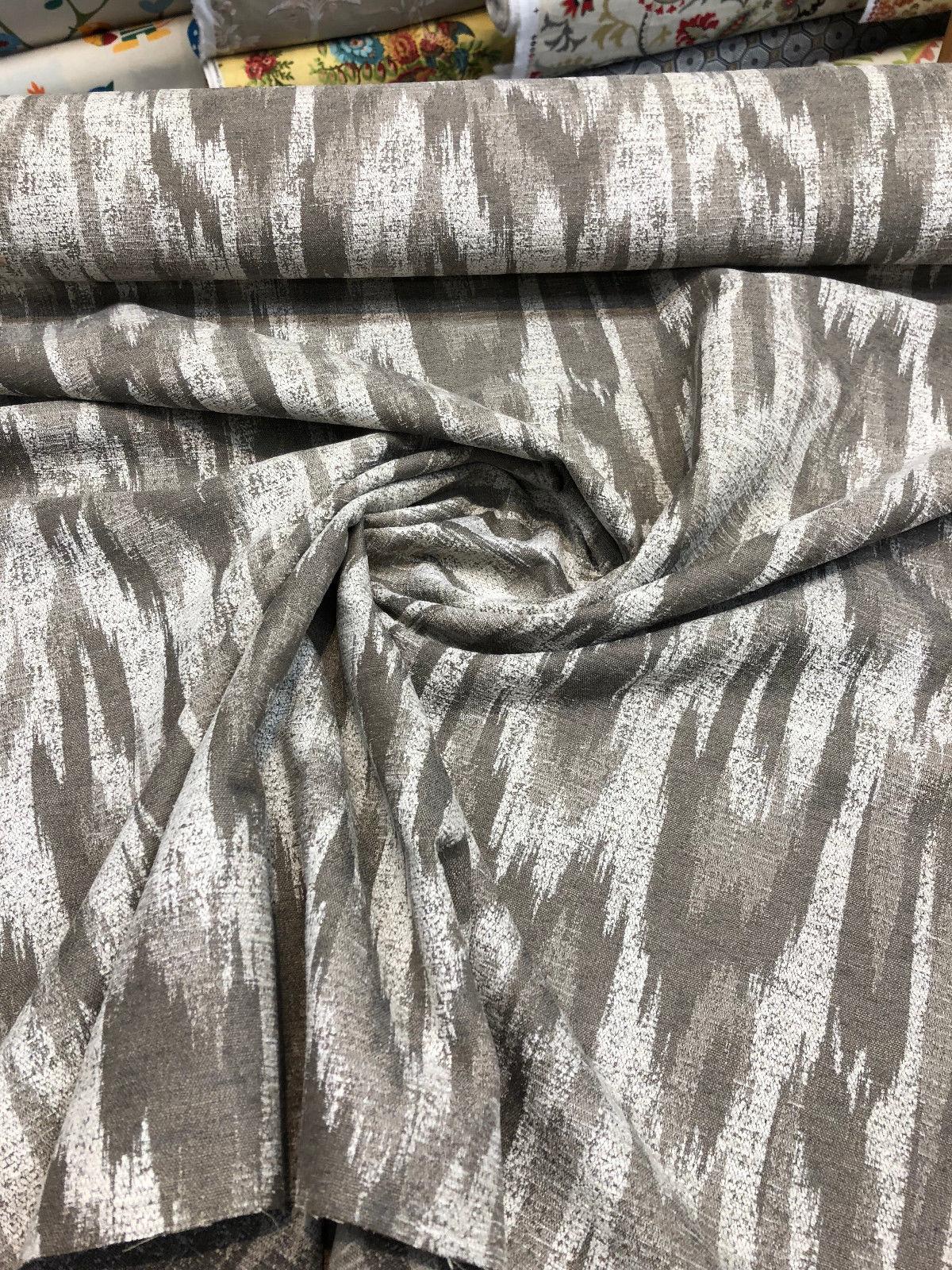 Modern Alyssa Linen Ikat Chenille Fabric - Alyssa Pattern, 58" Width (1 Yard)