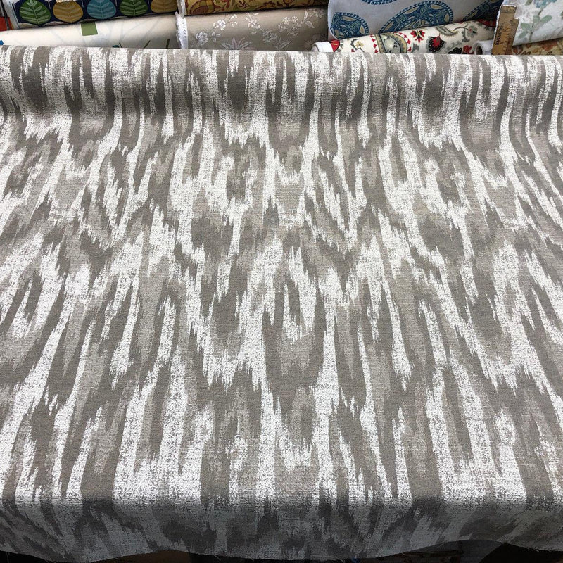 Modern Alyssa Linen Ikat Chenille Fabric - Alyssa Pattern, 58" Width (1 Yard)