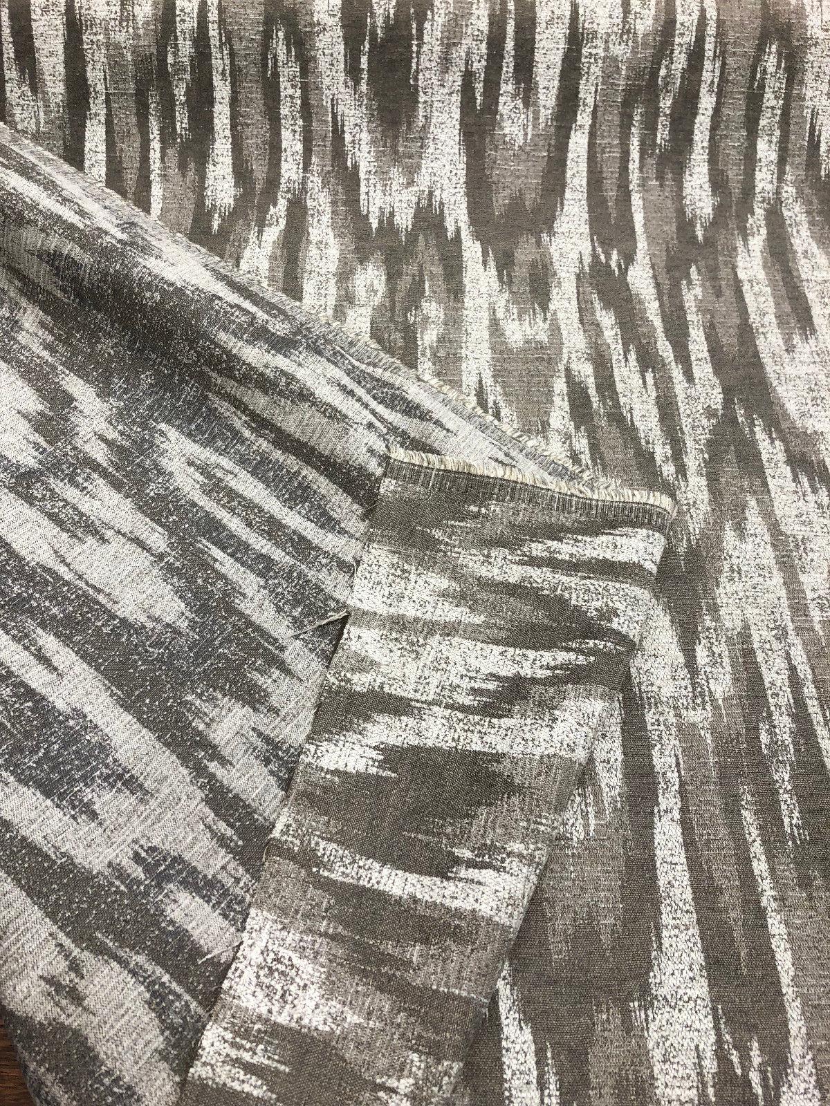 Modern Alyssa Linen Ikat Chenille Fabric - Alyssa Pattern, 58" Width (1 Yard)