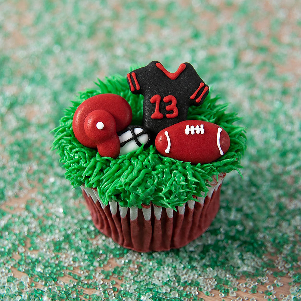 O'Creme Football Set Royal Icing Decorations, Set of 36