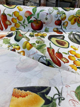 Sandy French Fruits Cotton Fabric - Multicolor Fruit Print, 54" Width (1 Yard)