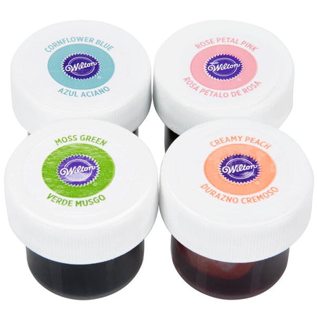 Wilton 191007582 Pastel Gel Food Coloring .5oz bottles - 4/Pack