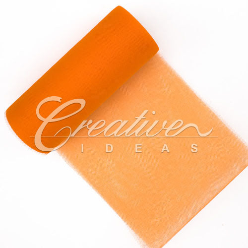 6" Tulle Spool - 25 Yards (Orange)