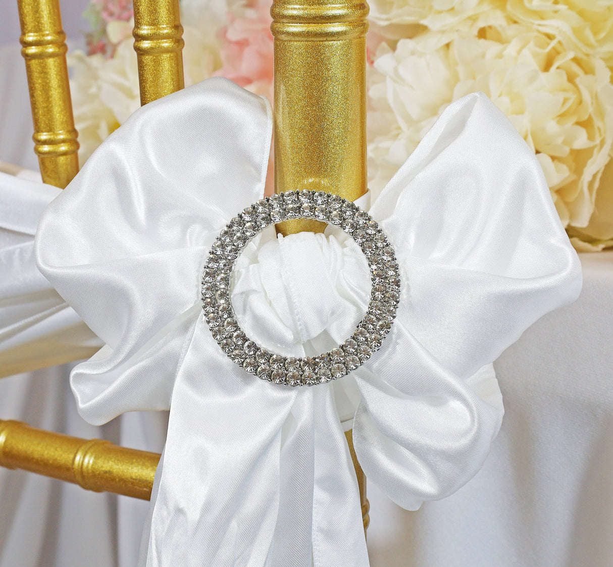 Rhinestone Chair Sash Buckles Circle