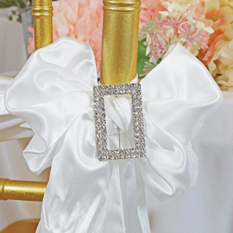 Rhinestone Chair Sash Buckles Rectangular