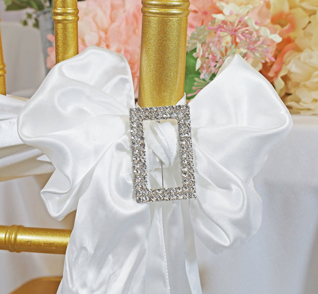 Rhinestone Chair Sash Buckles Rectangular
