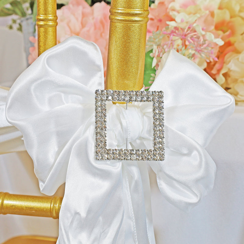 Rhinestone Chair Sash Buckles Square