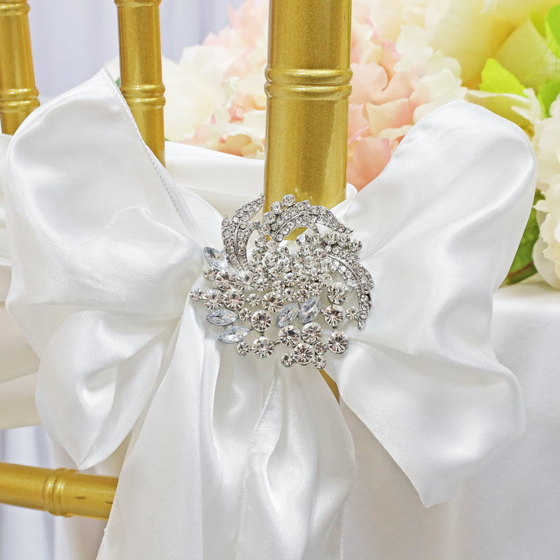 Rhinestone Chair Sash Buckles Floral
