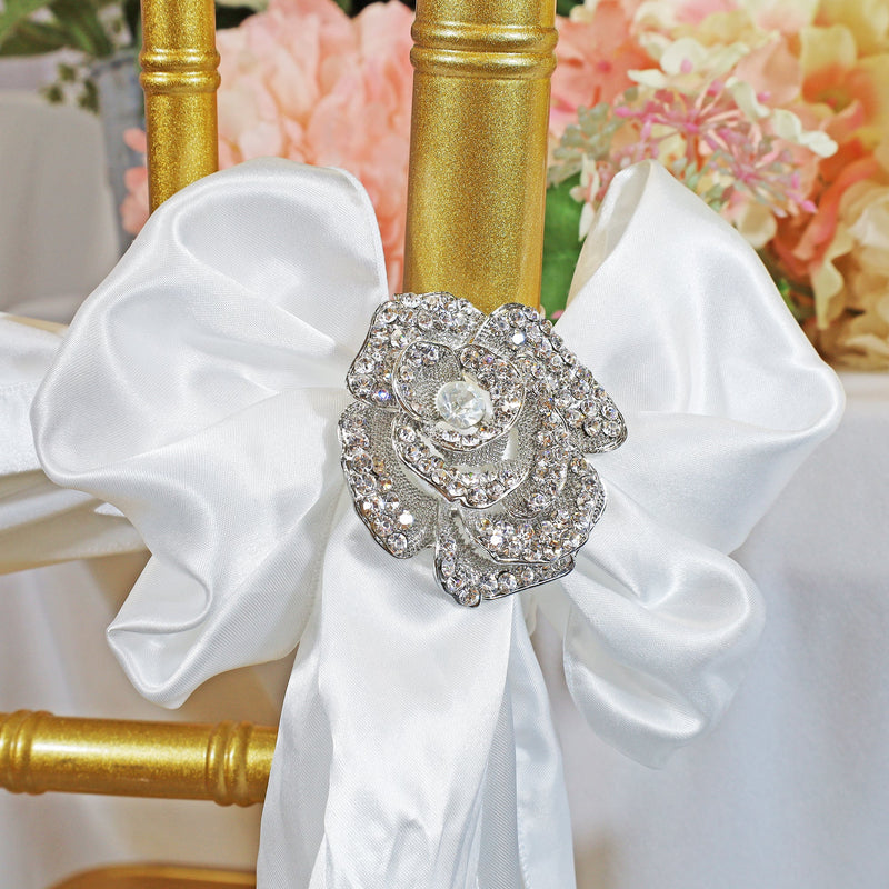 Rhinestone Chair Sash Buckles Rose