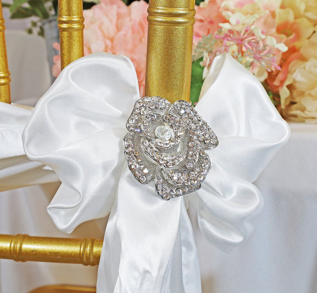 Rhinestone Chair Sash Buckles Rose
