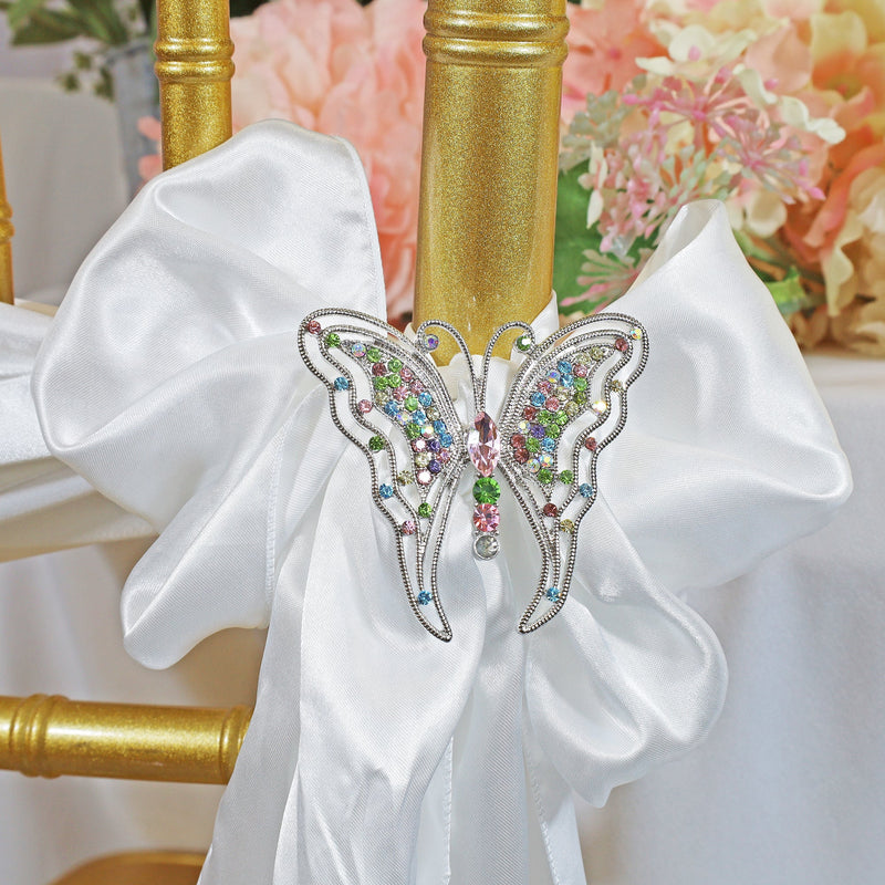 Rhinestone Chair Sash Buckles Butterfly