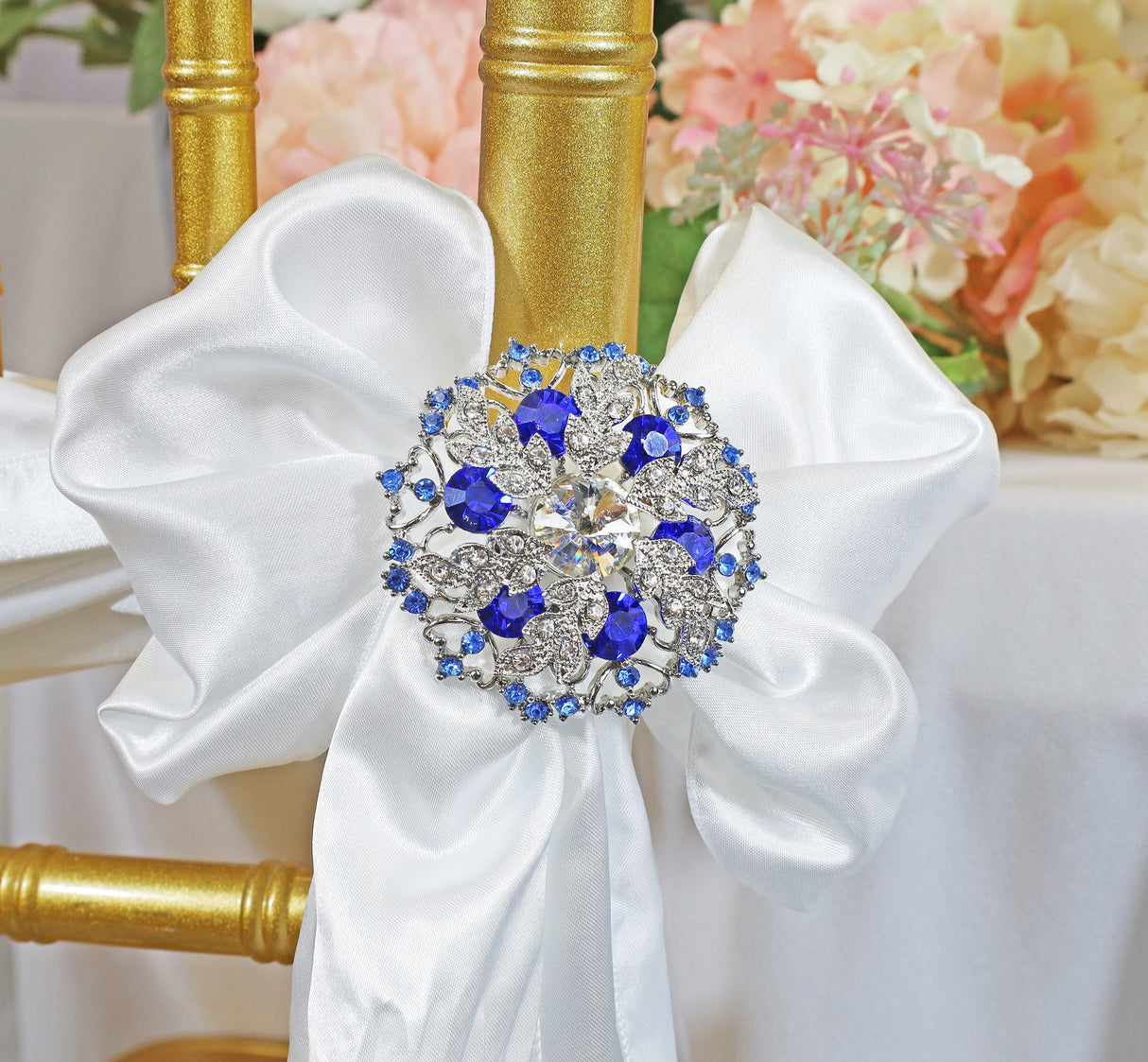 Rhinestone Chair Sash Buckles Snowflake