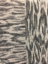 Modern Alyssa Pewter Ikat Chenille Fabric - Pewter Ikat, 58" Width (1 Yard)