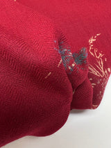 Wool Printed Twill Red Beige