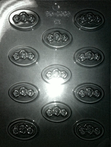 Rose Oval Chocolate Mold