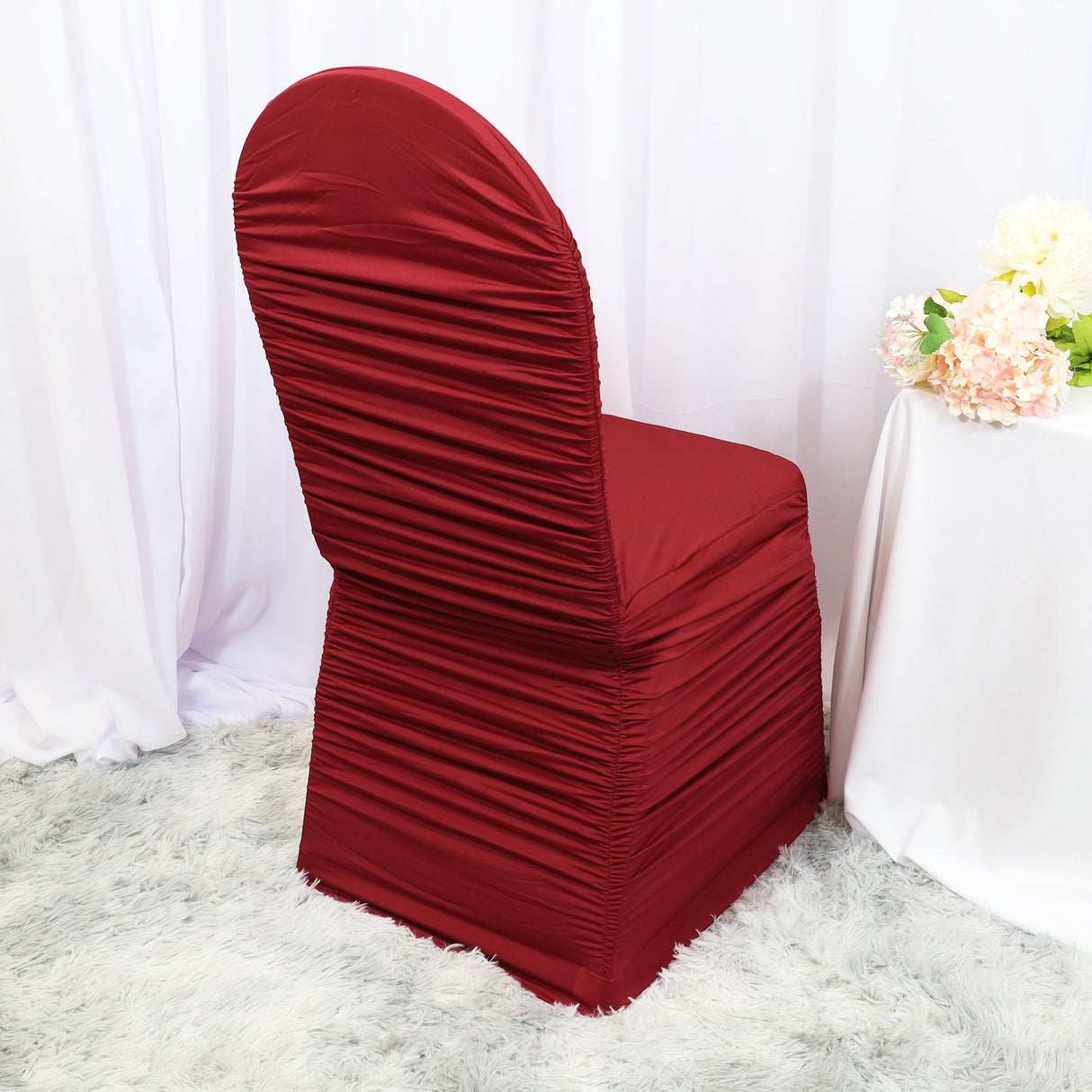 Spandex Banquet Chair Cover Rouge Apple Red