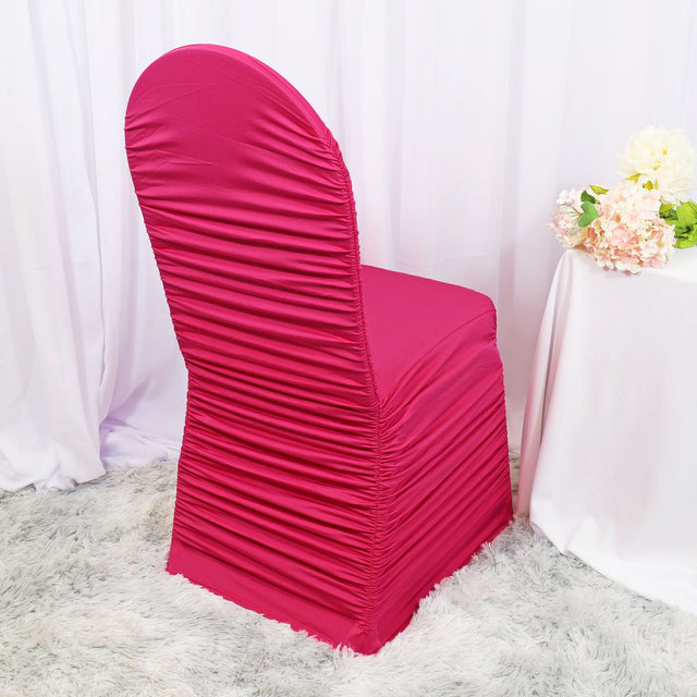 Spandex Banquet Chair Cover Rouge Fuchsia