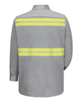 Enhanced Visibility Long Sleeve Cotton Work Shirt